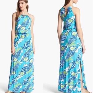 Lilly Pulitzer Inna Chain Link Neckline Maxi Dress